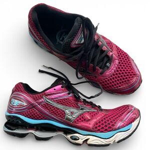 Mizuno Wave Creation 13 Women's 10 Pink Teal Y2K Running Shoes Gorpcore Athletic